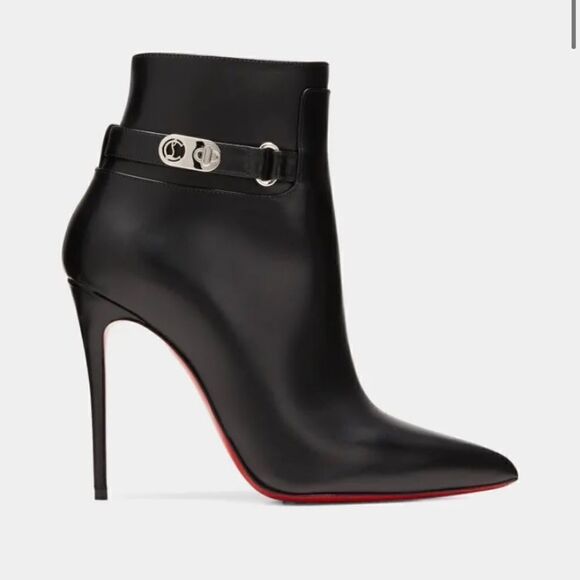 Lock So Kate Leather Red Sole Booties - Picture 1 of 13